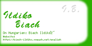 ildiko biach business card